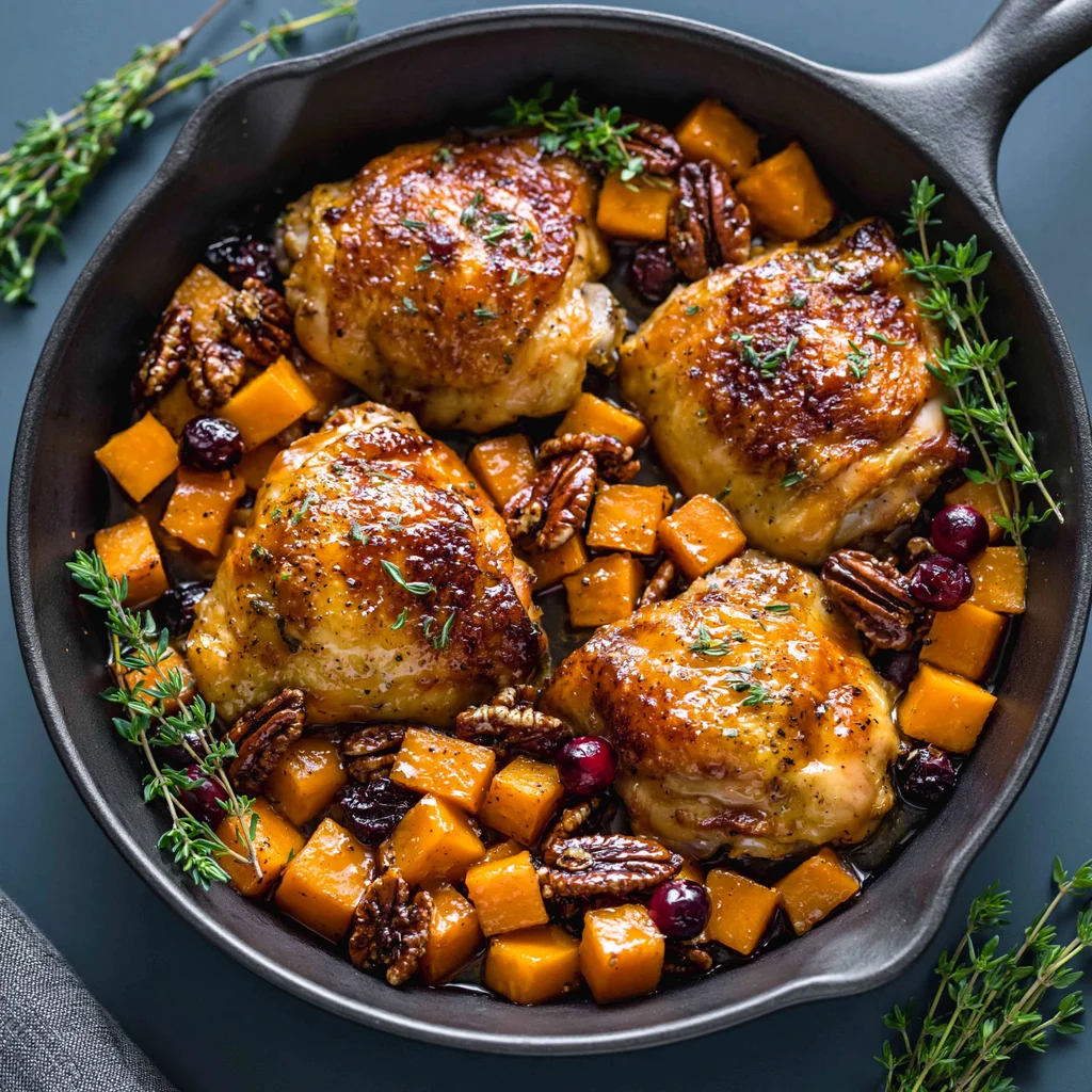 honey roasted chicken and sweet potatoes