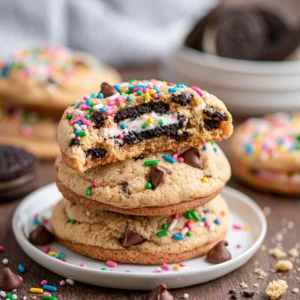 oreo stuffed chocolate chip cookies