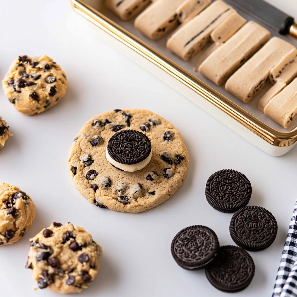 oreo stuffed chocolate chip cookies