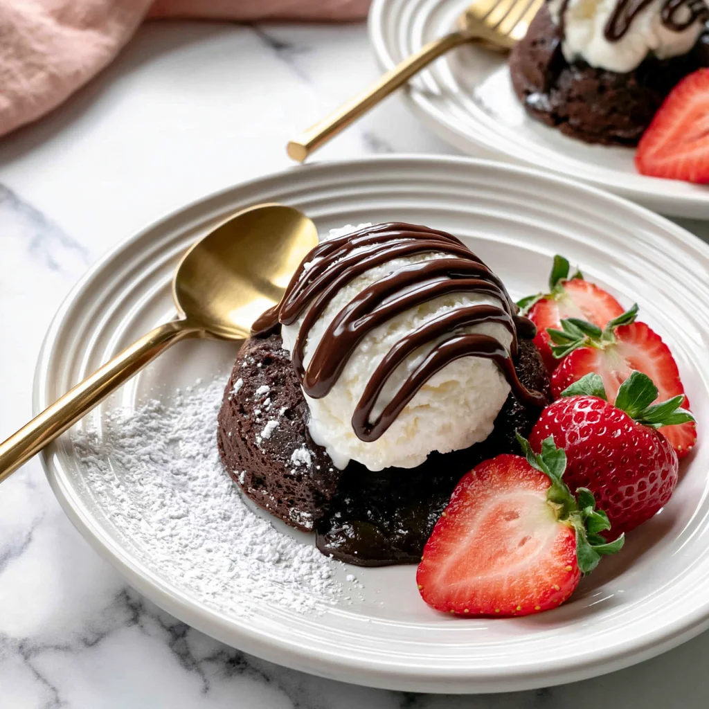 molten chocolate lava cake