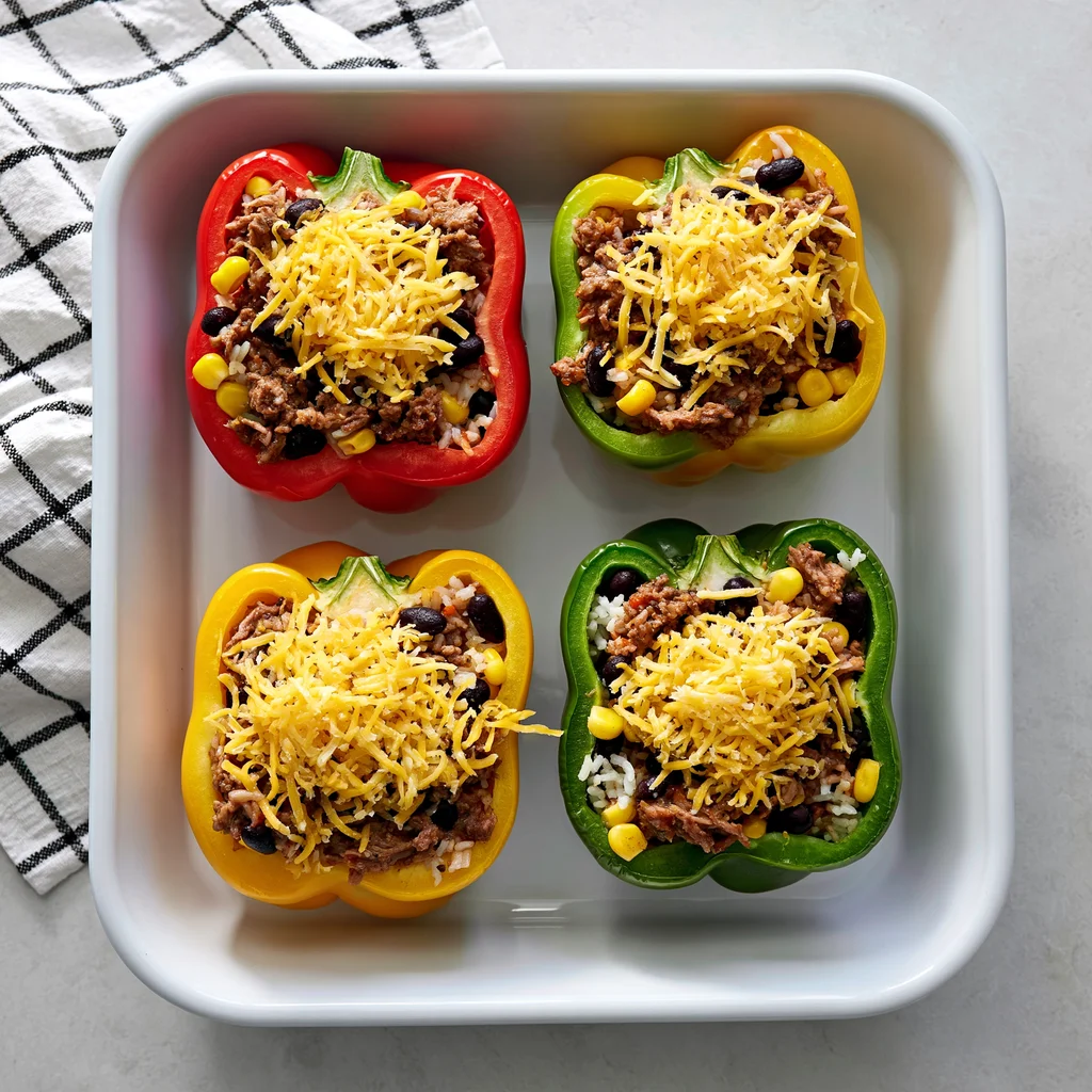 stuffed peppers with ground beef and rice