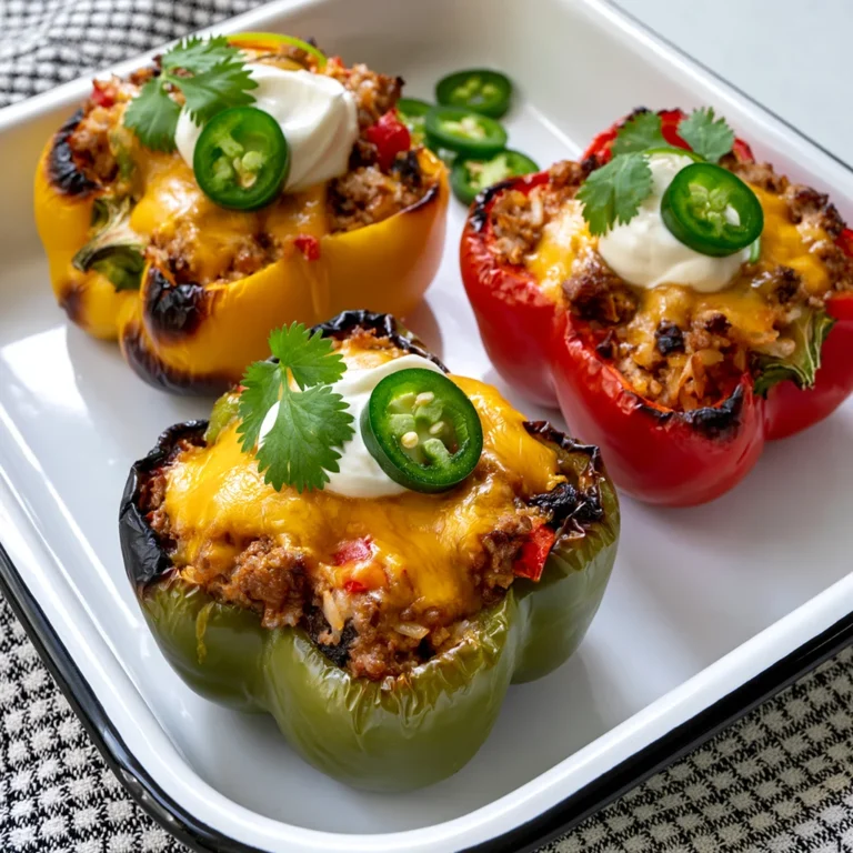 stuffed peppers with ground beef and rice