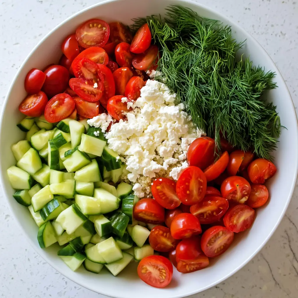 Mediterranean quinoa salad