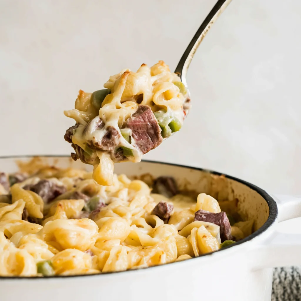 philly cheesesteak mac and cheese