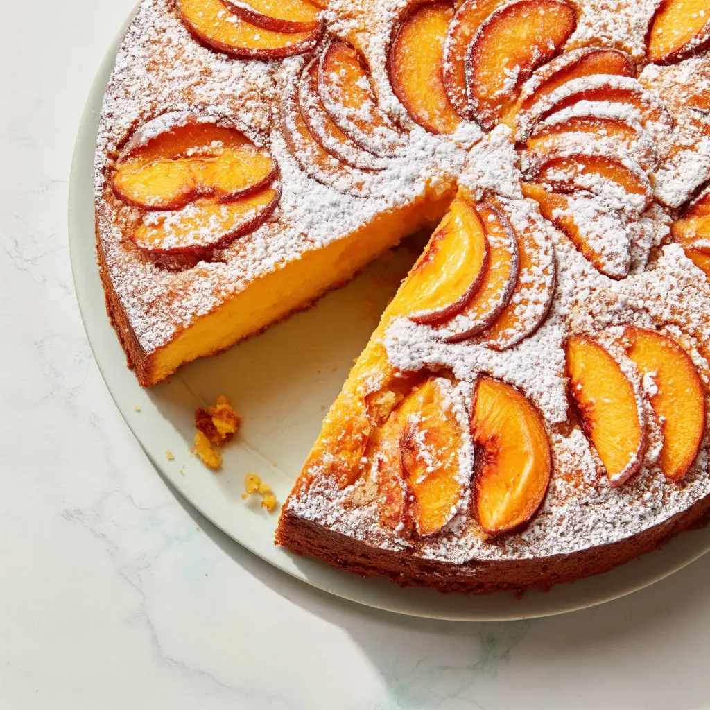 peach cake