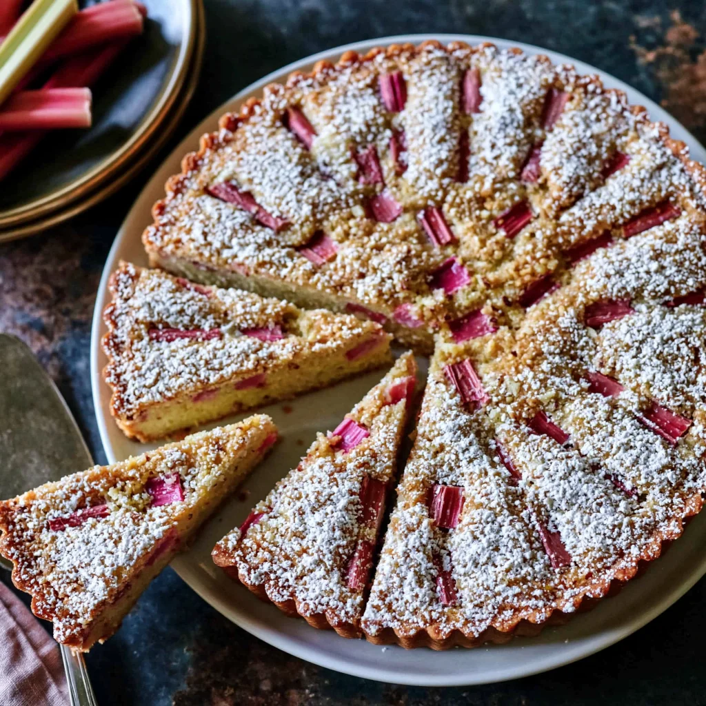 rhubarb frangipane cake