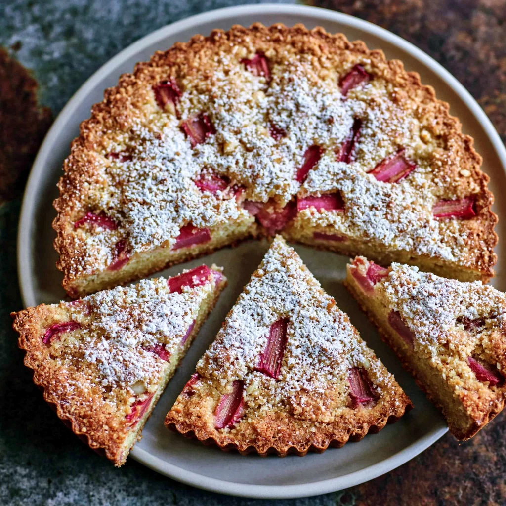 rhubarb frangipane cake