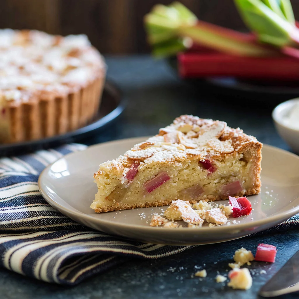rhubarb frangipane cake