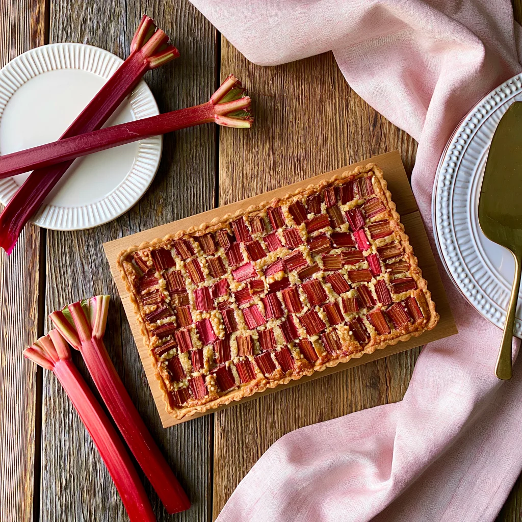 rhubarb frangipane tart