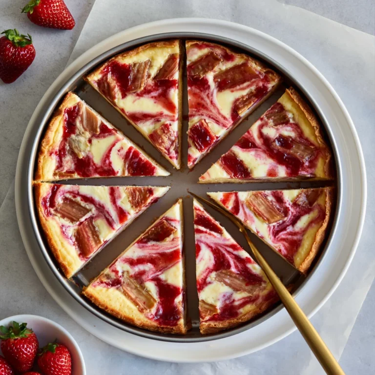 strawberry rhubarb cheesecake