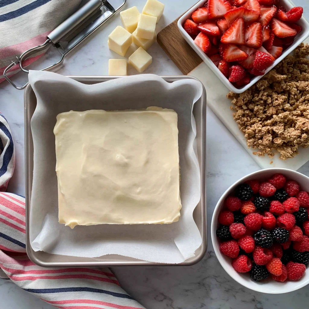 strawberry rhubarb cheesecake squares