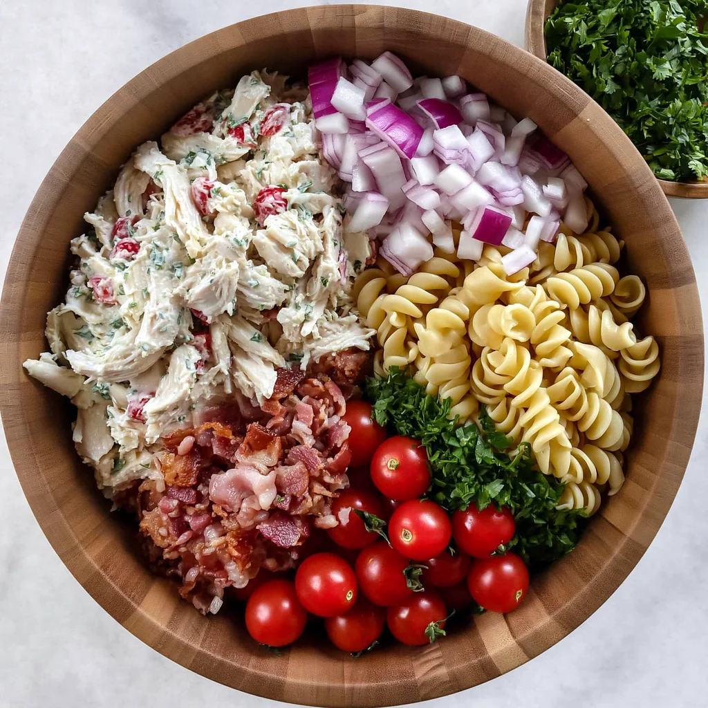 Chicken Ranch Pasta Salad