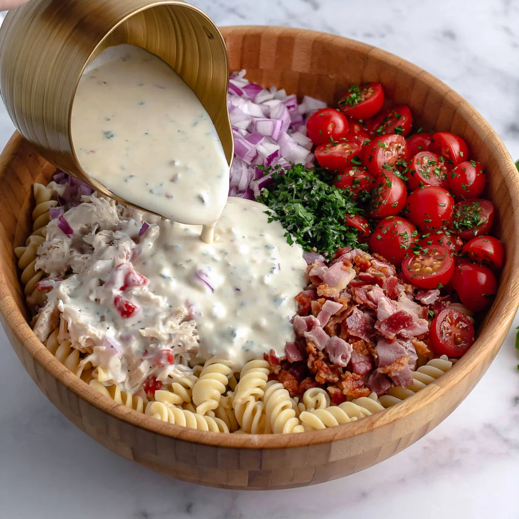 Chicken Ranch Pasta Salad