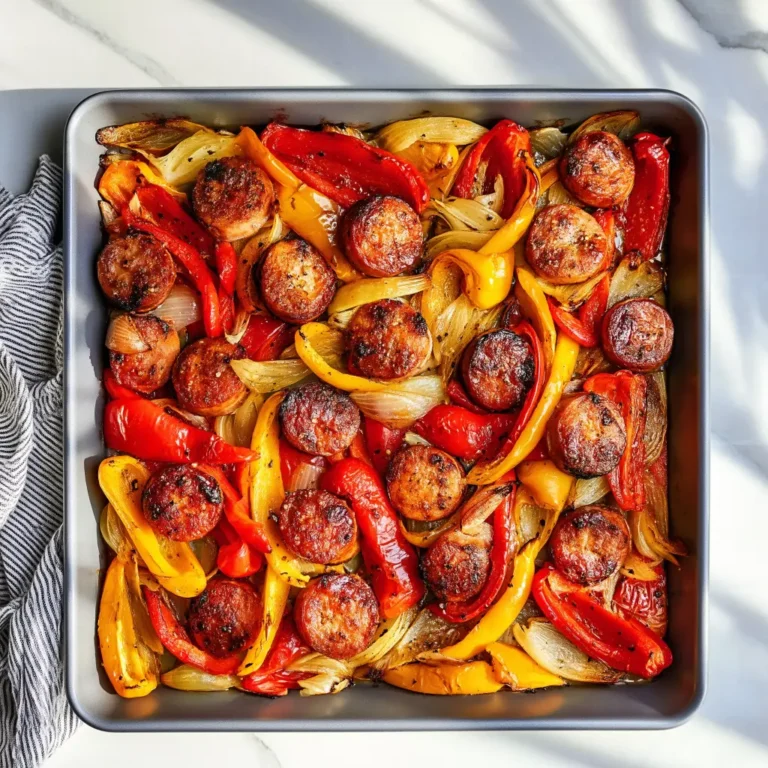 sheet pan sausage and peppers